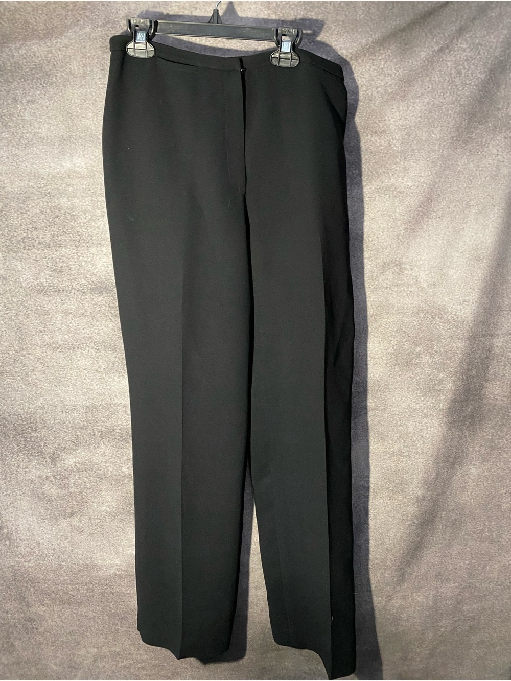 Charter Club Black Dress Pants Women Size 10 Flat Front Straight Leg Trousers